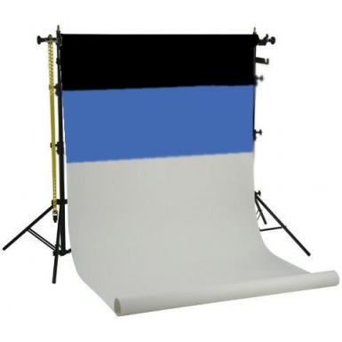 Falcon Eyes achtergrondsysteem SPK-3 met 3 rollen zwart/wit/blauw 1,35 x 11 m